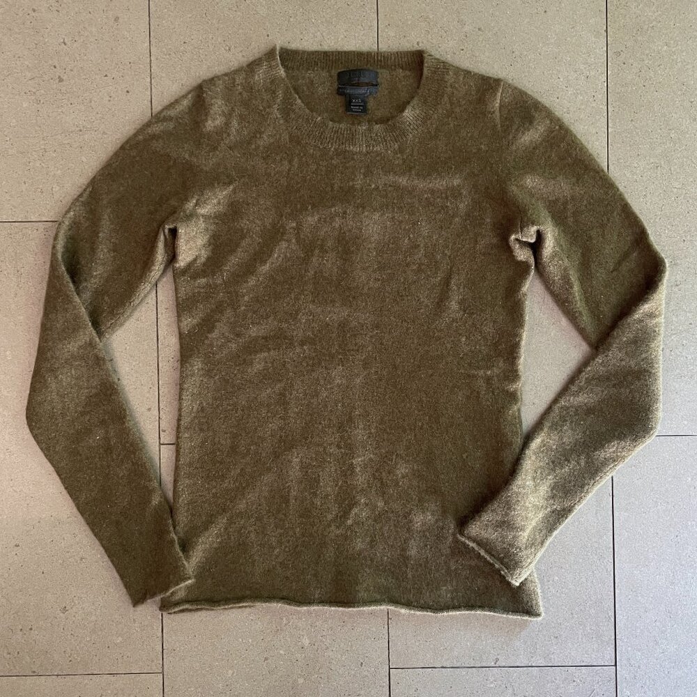 J. Crew 100% Italian Cashmere Sweater - Mustard Yellow/Green-Size XXS